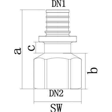 Муфта переходная с внутренней резьбой