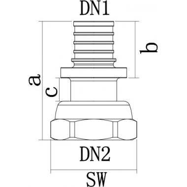 Муфта переходная с накидной гайкой
