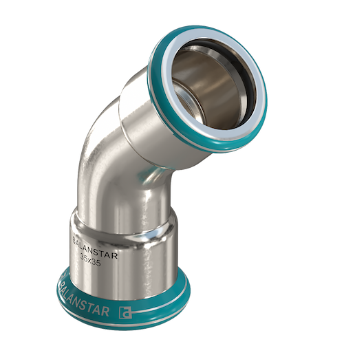 Пресс-отвод Balanstar Press Inox, S2304, 45° [ВПр-ВПр] 