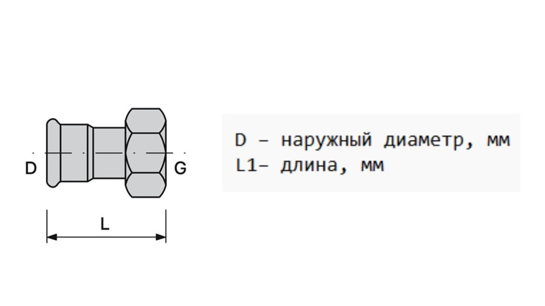 Пресс-муфта с накидной гайкой Balanstar Press Inox, S2315, [ВПр-ВР] 