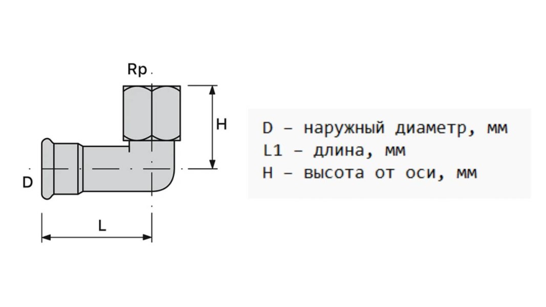 Пресс-угол с резьбой Balanstar Press Inox, S2318, [ВПр-ВР]