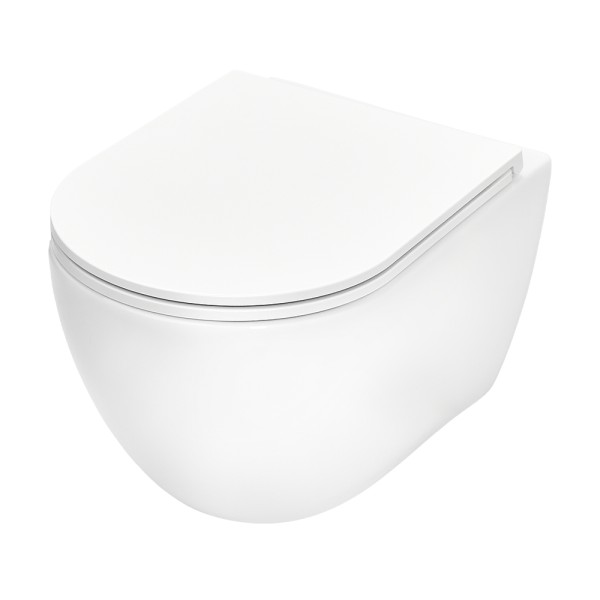 Комплект для установки подвесного унитаза: застенный модуль, панель смыва TECEspring S. нержавеющая сталь, сатин, унитаз TECEspring R