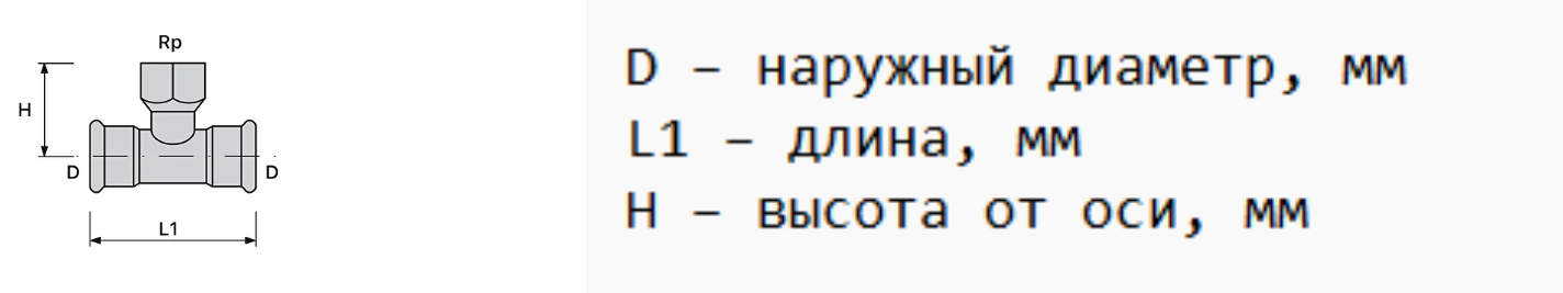 Пресс-тройник с резьбой Balanstar Therm EP, S2610, [ВПр-ВР-ВПр]