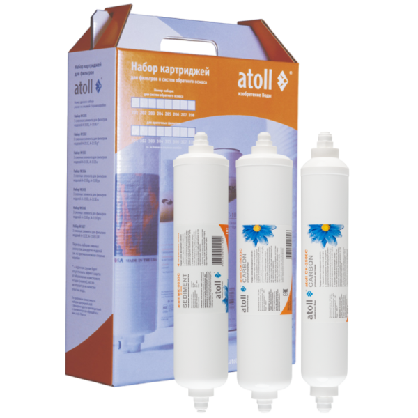 Набор картриджей atoll №206 STDA (префильтры и постфильтр для Compact A-450, 475, 4100, для Slim)