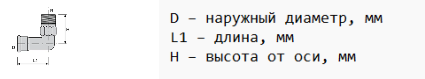 Пресс-угол с резьбой Balanstar Therm EP, S2617, [ВПр-НР] 