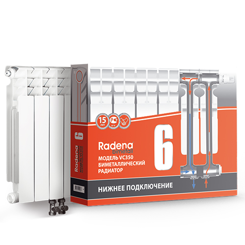 Радиатор биметаллический VC350-85 (с нижним подключением)