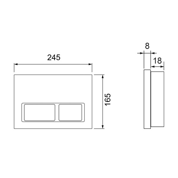 Комплект для установки подвесного унитаза: застенный модуль, панель смыва TECEspring V, черная матовая с хромированным контуром клавиш, унитаз TECEspring S