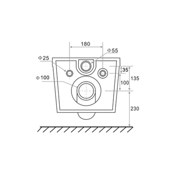 Комплект для установки подвесного унитаза: застенный модуль, панель смыва TECEspring S. нержавеющая сталь, сатин, унитаз TECEspring S