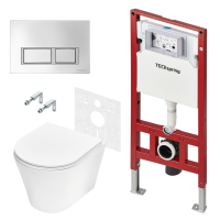 Комплекты из инсталляций, панелей смыва и унитазов TECEspring K