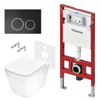 Комплекты из инсталляций, панелей смыва и унитазов TECEspring S